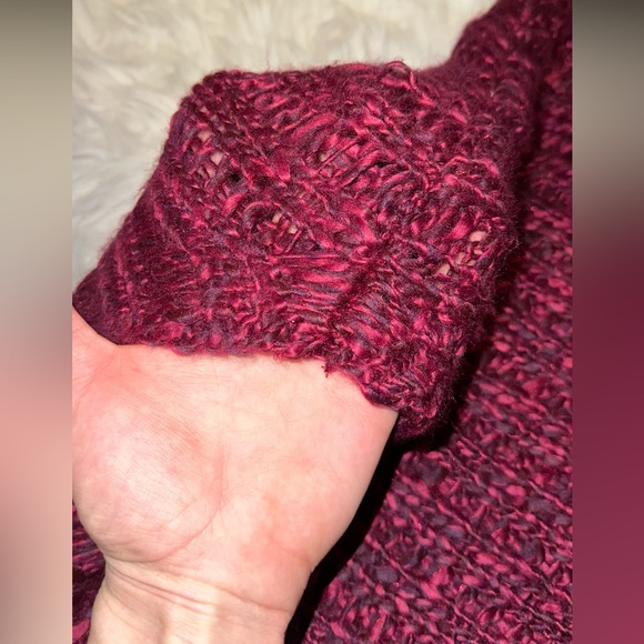 DEX Chunky Knit Sweater In Berry Melange, Size 3X - Picture 15 of 16